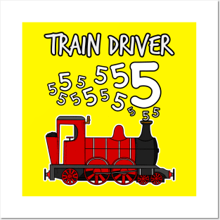 Train Driver 5 Year Old Kids Steam Engine Posters and Art